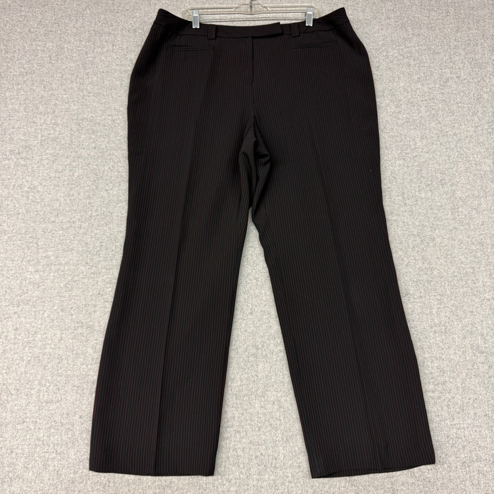 Style & Co. Woman | Dress Pants | 18W | Black Red Pinstripe |Straight Leg Office